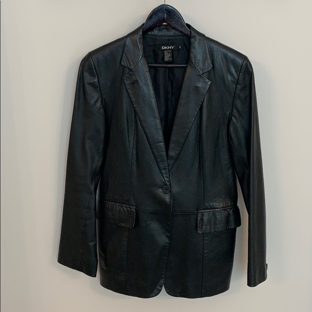 DKNY Leather Blazer-Vintage